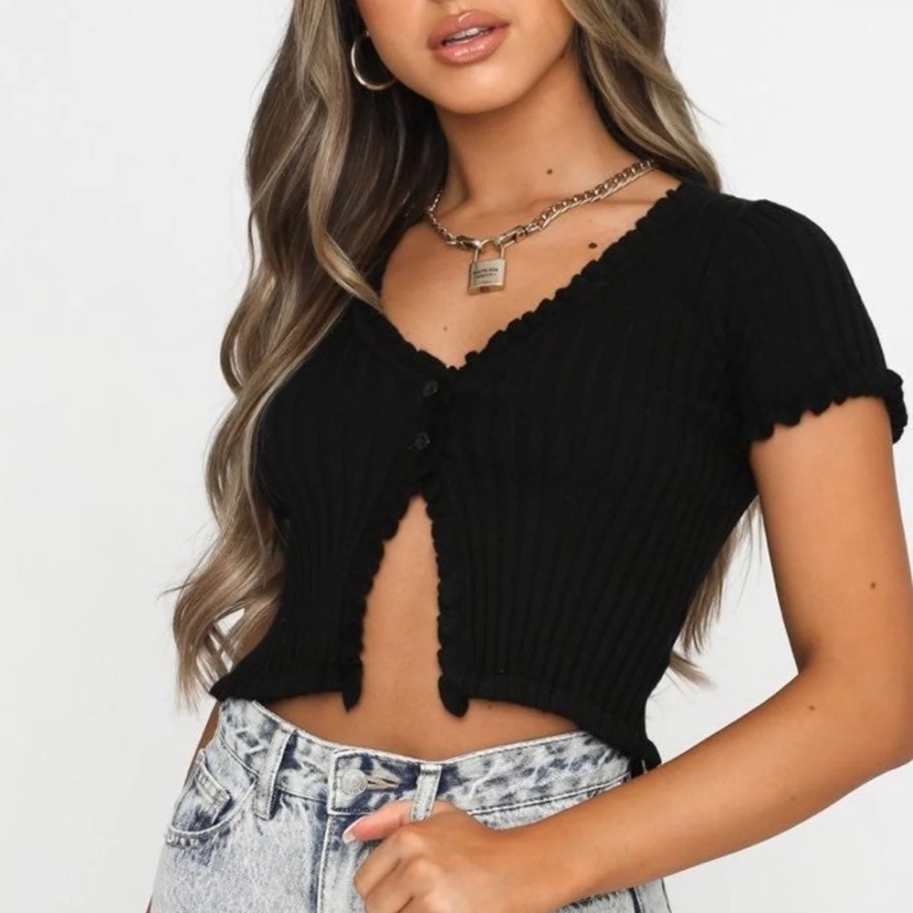 White Fox Knit Top